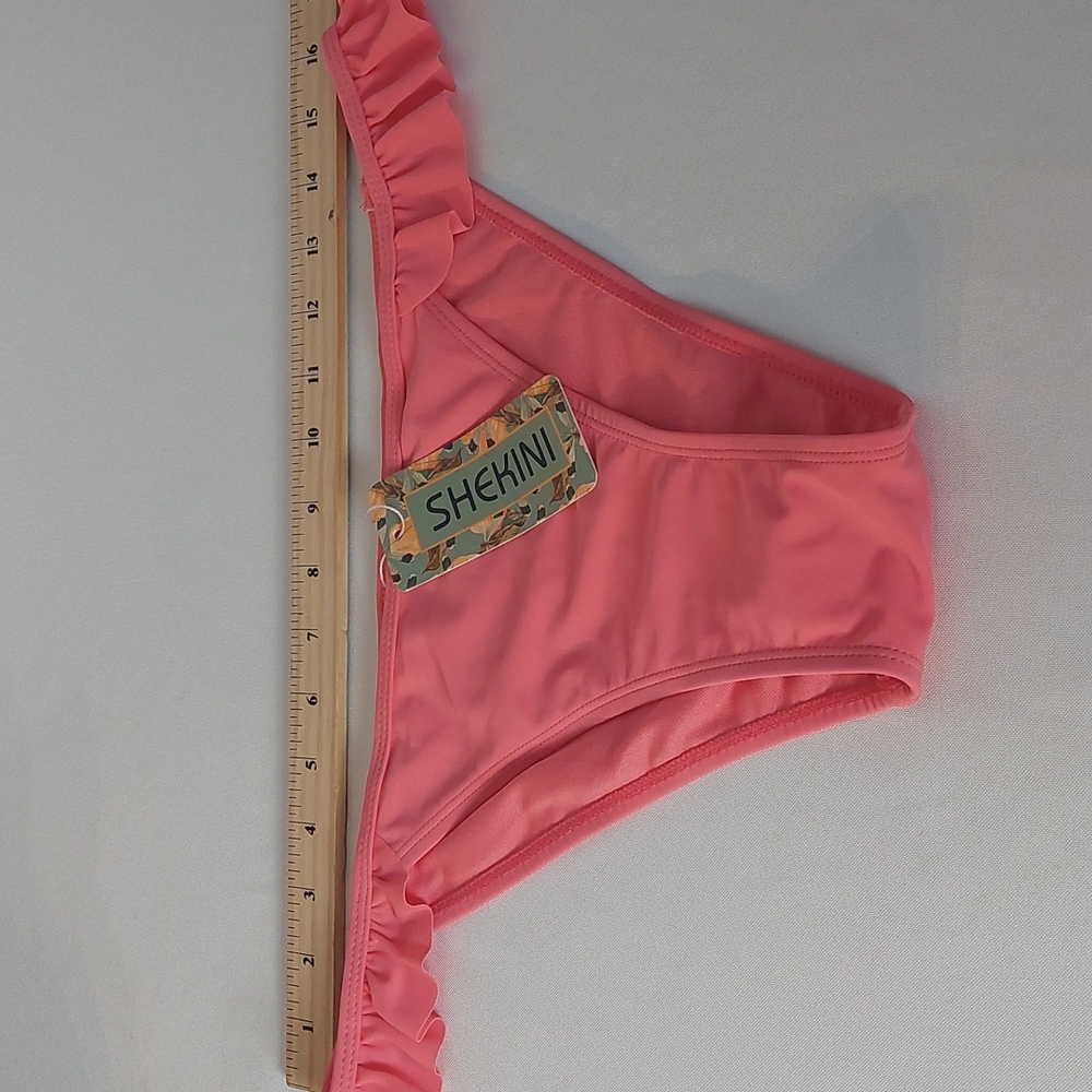 Shekini Womens pink Bikini Bottom size XL - Picture 2 of 7